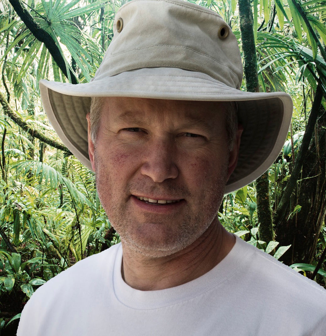 Author Warren Stewart in a tropical forest